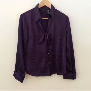 ✨HP✨ apostrophe Top Blouse Purple Long sleeve